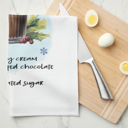 Klassieke warme chocolademelk theedoek (Quarter Fold)