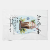 Klassieke warme chocolademelk theedoek (Horizontaal)