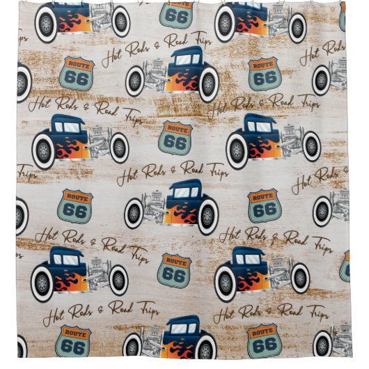  klassieke warme rijstaven voor autowrakken en rei douchegordijn (Voorkant)