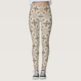 Klassieke warme tinten gedrukte modeleggings leggings