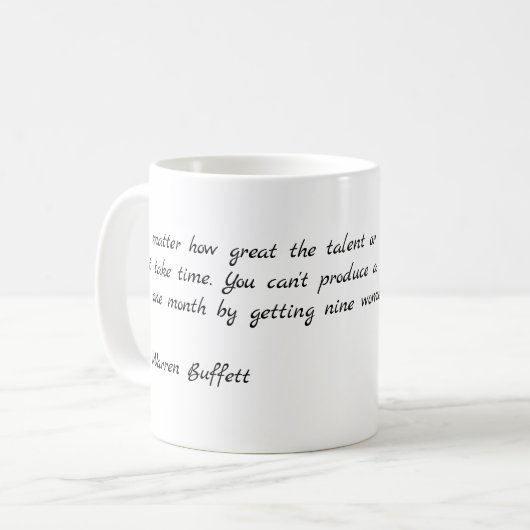 Klassieke Warren Buffet Mok op talent (Voorkant links)