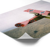 Klassieke Warvogels: Fokker Dr.1 Tri-Plane Poster (Hoek)