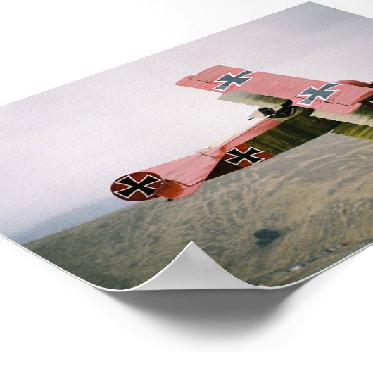 Klassieke Warvogels: Fokker Dr.1 Tri-Plane Poster (Hoek)