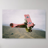 Klassieke Warvogels: Fokker Dr.1 Tri-Plane Poster (Voorkant)