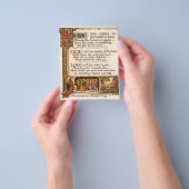 Klassieke Wassail-lied Verluchte Manuscript Kunst  Flyer (Hand)