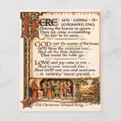 Klassieke Wassail-lied Verluchte Manuscript Kunst  Flyer (Voorkant)