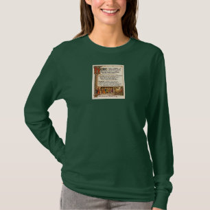 Klassieke Wassail-lied Verluchte Manuscript Kunst T-shirt
