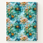 Klassieke Water Lily Patroon Naam Notitieboek (Achterkant)