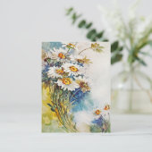 Klassieke watercolor Daisy-kunst Briefkaart (Staand voorkant)