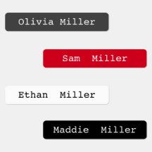 Klassieke waterdichte naamlabels voor schoolkinder