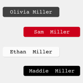 Klassieke waterdichte naamlabels voor schoolkinder labels