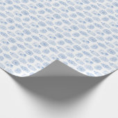 Klassieke Waterverf blauw en witte gember pot Cadeaupapier (Hoek)