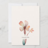 Klassieke Waterverf Blauwe Bladeren Blank Bruiloft Bedankkaart (Achterkant)