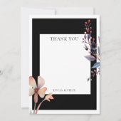 Klassieke Waterverf Blauwe Bladeren Blank Bruiloft Bedankkaart (Voorkant)