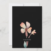 Klassieke Waterverf Blauwe Bladeren Blank Bruiloft Bedankkaart (Achterkant)