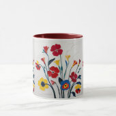 Klassieke Waterverf Bloemen in Bright Hues Mok (Midden)