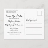 Klassieke Waterverf Bloemstrepen Save the Date Aankondigingskaart (Achterkant)