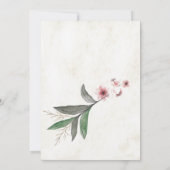 Klassieke Waterverf Botanische bloesems Baby showe Kaart (Achterkant)