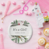 Klassieke Waterverf Botanische bloesems Papieren Bordje (Feest)