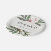 Klassieke Waterverf Botanische bloesems Papieren Bordje (Gekanteld)