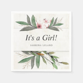 Klassieke Waterverf Botanische bloesems Servet