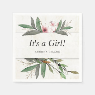 Klassieke Waterverf Botanische bloesems Servet