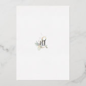 Klassieke Waterverf Eucalyptus Weddenschap Calligr Folie Uitnodiging (Achterkant)