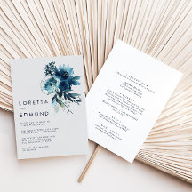 Klassieke Waterverf Floral Back & Front Wedding