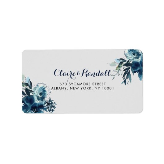 Klassieke Waterverf Floral RSVP-adres Etiket (Voorkant)