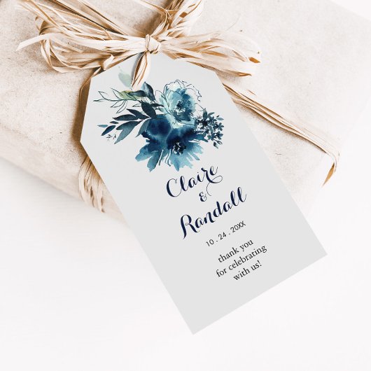 Klassieke Waterverf Floral Wedding Gift Labels Cadeaulabel