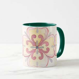 Klassieke waterverf florale grootma cadeau groen r mok