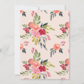 Klassieke Waterverf Flowers Twins Baby shower Kaart (Achterkant)