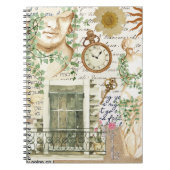 Klassieke waterverf Griekse beeldkrant Notitieboek (Voorkant)