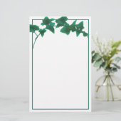 Klassieke waterverf Groen Engels Ivy Briefpapier (Staand voorkant)