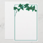 Klassieke waterverf Groen Engels Ivy Briefpapier (Voorkant / Achterkant)