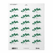 Klassieke waterverf Groen Engels Ivy Etiket (Full Sheet)