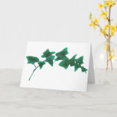 Klassieke waterverf Groen Engels Ivy Kaart (Gele Bloem)