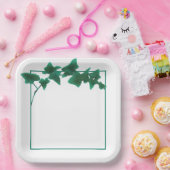 Klassieke waterverf Groen Engels Ivy Papieren Bordje (Feest)