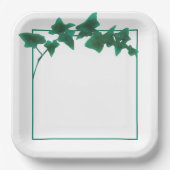 Klassieke waterverf Groen Engels Ivy Papieren Bordje (Voorkant)