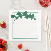 Klassieke waterverf Groen Engels Ivy Servet (Insitu)