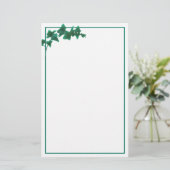 Klassieke waterverf Groen Engels Ivy Stationery Briefpapier (Staand voorkant)