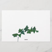 Klassieke waterverf Groen Engels Ivy Stationery Briefpapier (Achterkant)
