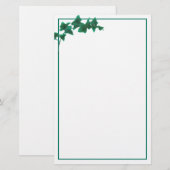 Klassieke waterverf Groen Engels Ivy Stationery Briefpapier (Voorkant / Achterkant)