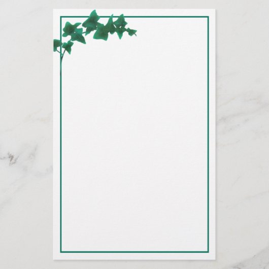 Klassieke waterverf Groen Engels Ivy Stationery Briefpapier (Voorkant)