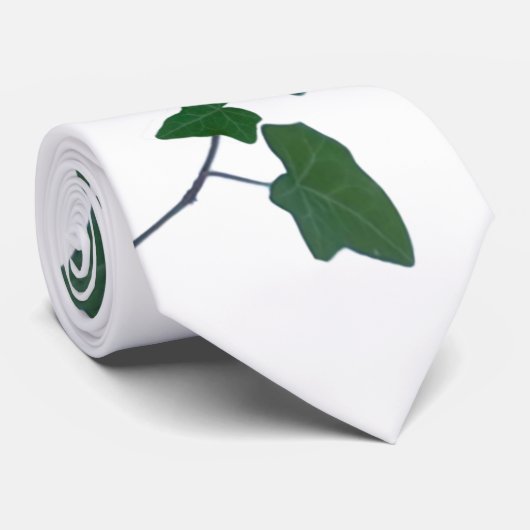 Klassieke waterverf Groen Engels Ivy Stropdas (Opgerold)