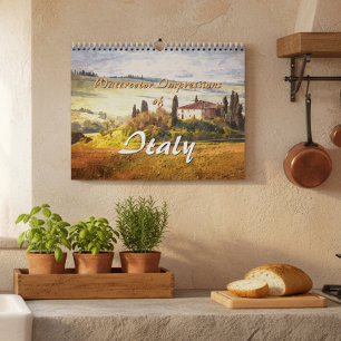 Klassieke waterverf impressionen van Italië 2027 Kalender