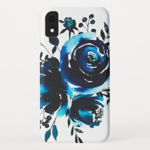 Klassieke Waterverf indigobloemen Case-Mate iPhone Case