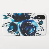 Klassieke Waterverf indigobloemen Case-Mate iPhone Case (Achterkant (horizontaal))