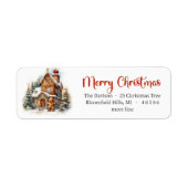 Klassieke waterverf Kerstkoekjes peperkoek Etiket (Voorkant)