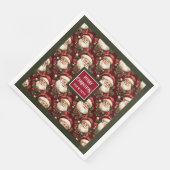 Klassieke waterverf Kerstman Kerstservetten Servet (Hoek)